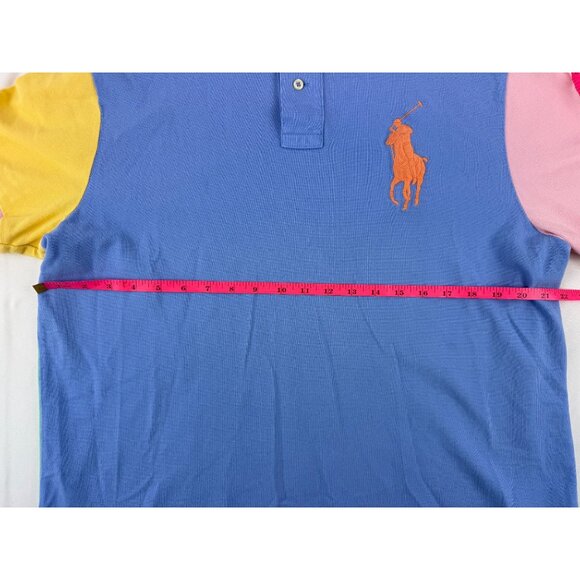 Polo Ralph Lauren Men's Multi-Color Big Pony Mesh Polo Shirt Size XL - Picture 6 of 7